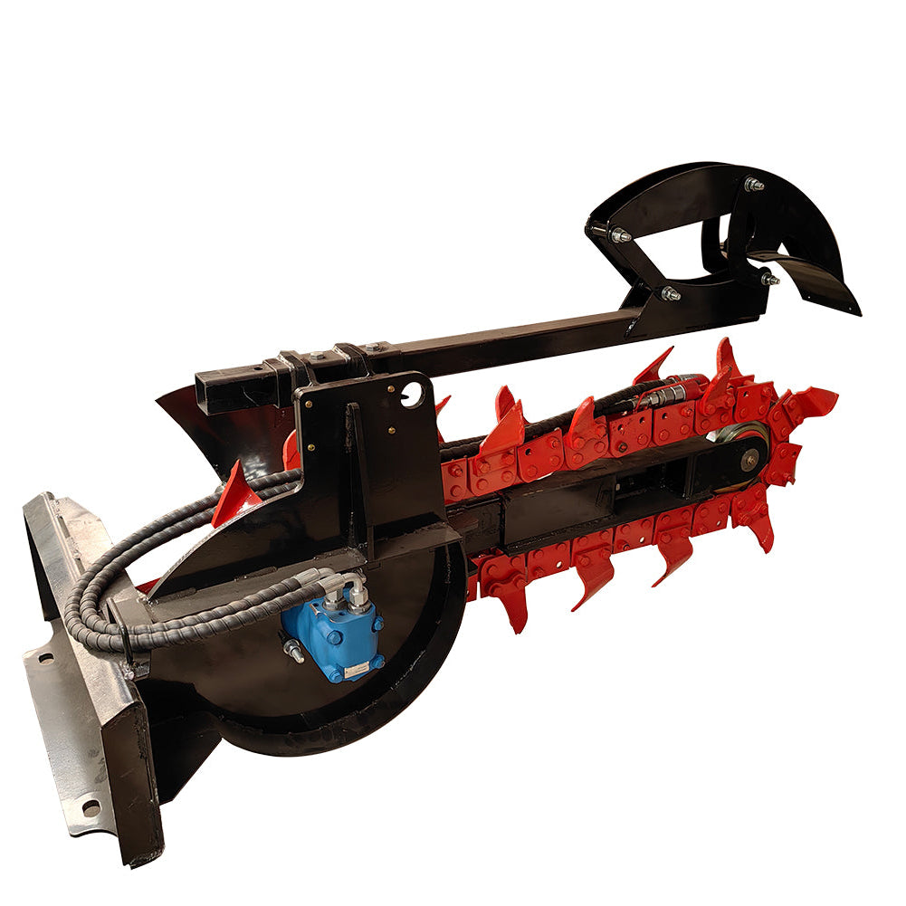 JEMG Skid Steer Hydraulic Excavator Trencher,26-Tine Trencher