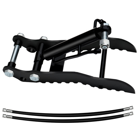 JEMG Mini Excavator Hydraulic Thumb Clip with 2 Hydraulic Cylinder for Small Digger up to 2 tons