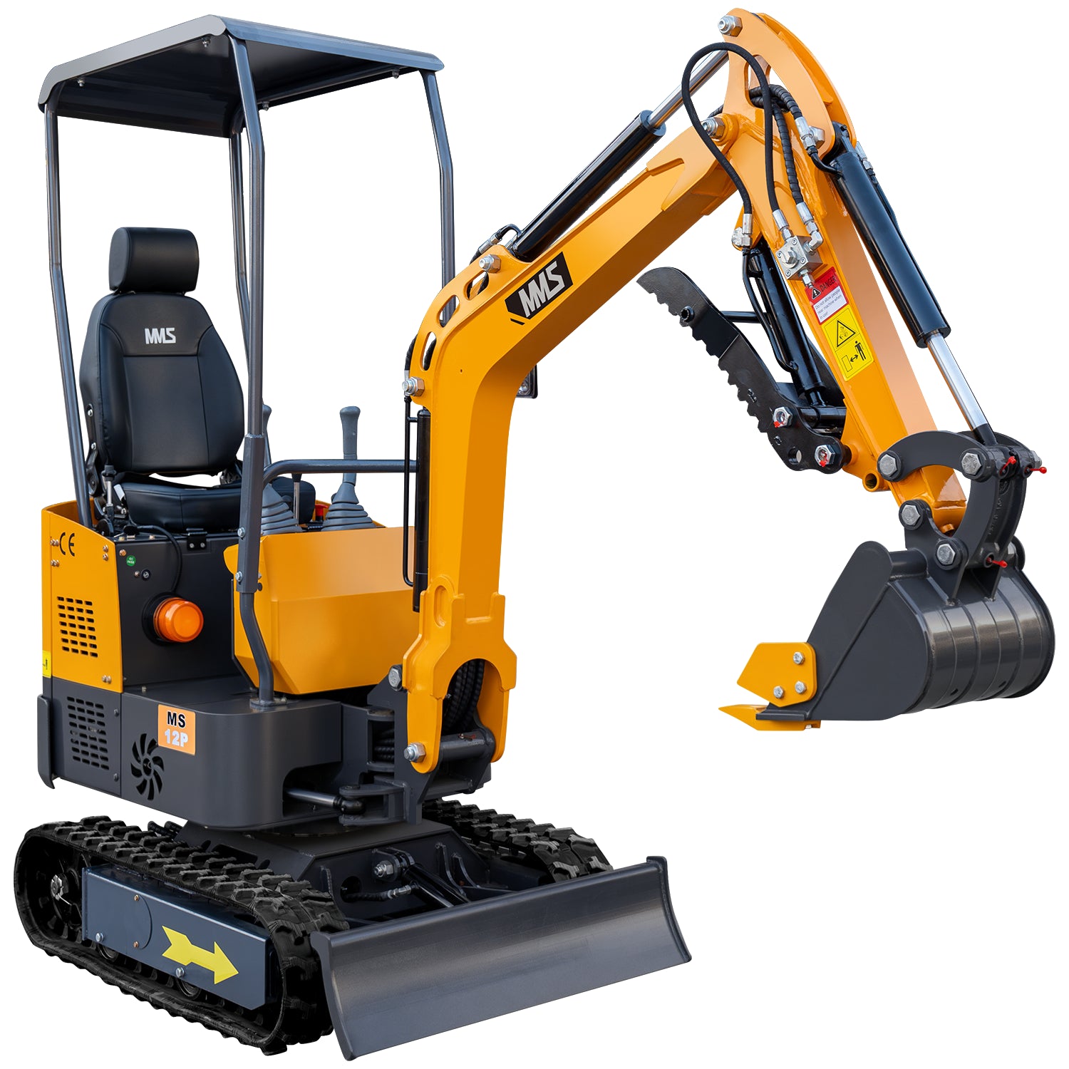 MS12P Mini Excavator B&amp;S Engine, with Side Swing Boom and Hydraulic Thumb