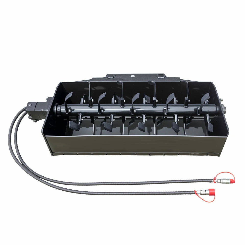 JEMG Rotary Tiller Attachment with Hoses for JEMG Skid Steer Loader